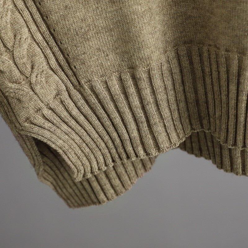 Ležerni jednobojni pleteni kompleti od 2 komada Ženski pulover s V-izrezom i dugim rukavima Top Conjuntos Hlače visokog struka Novo