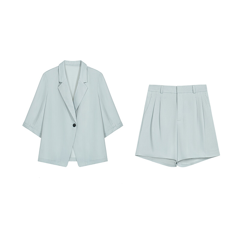 2-dijelni set sakoa za žene Novo proljeće ljeto 2024. Korejski modni dizajn Ležerne kratke hlače Kompleti odjevnih kombinacija Široka gornja odjeća Vruća rasprodaja