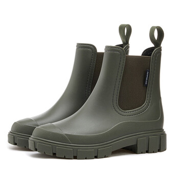 Γυναικείες αδιάβροχες μπότες Νέου στυλ Elastic Mouth Ankle Boots Mid Top Rain Παπούτσια Αντιολισθητικά για εσωτερικούς χώρους Chelsea Water Boot Woman