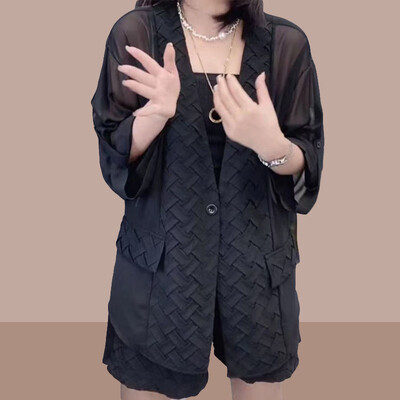 Ženski komplet kratkih hlača Trendovi 2024. Noviteti Ljeto Ležerni sakoi i kratke hlače Odijela za žene Dvodijelna odjeća 2 komada puna