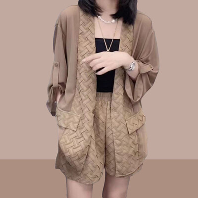 Ženski komplet kratkih hlača Trendovi 2024. Noviteti Ljeto Ležerni sakoi i kratke hlače Odijela za žene Dvodijelna odjeća 2 komada puna