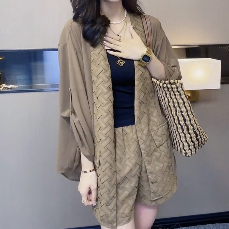 Ženski komplet kratkih hlača Trendovi 2024. Noviteti Ljeto Ležerni sakoi i kratke hlače Odijela za žene Dvodijelna odjeća 2 komada puna