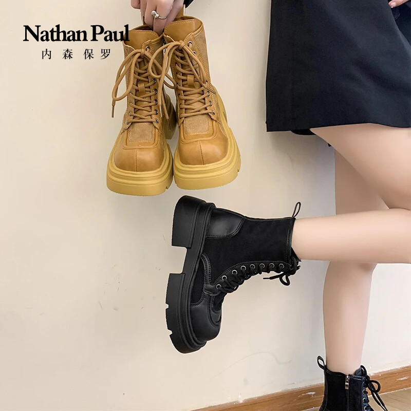 2024 western kaubojske čizme retro vanjske čizme Martin čizme kratke čizme ženske nove cipele Britanske srednje cijev Martin čizme ženske