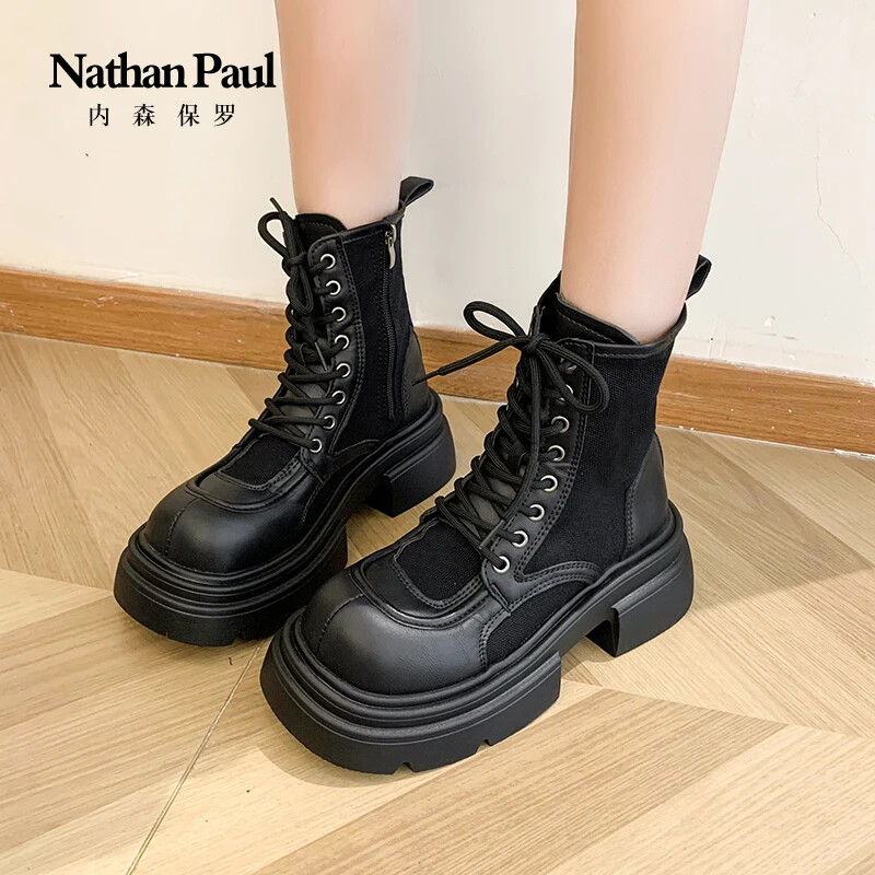 2024 western kaubojske čizme retro vanjske čizme Martin čizme kratke čizme ženske nove cipele Britanske srednje cijev Martin čizme ženske