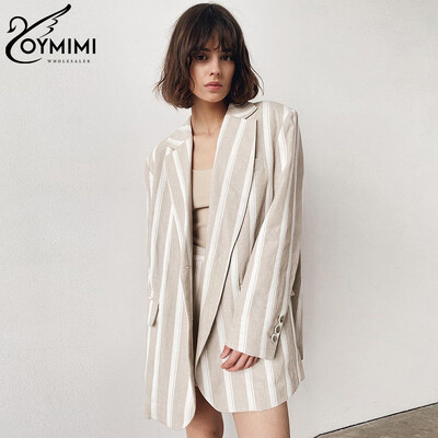 Oymimi modni široki print uredski kompleti kratkih hlača za žene Elegantni 2-dijelni sako dugih rukava s kratkim hlačama visokog struka Ženska odijela