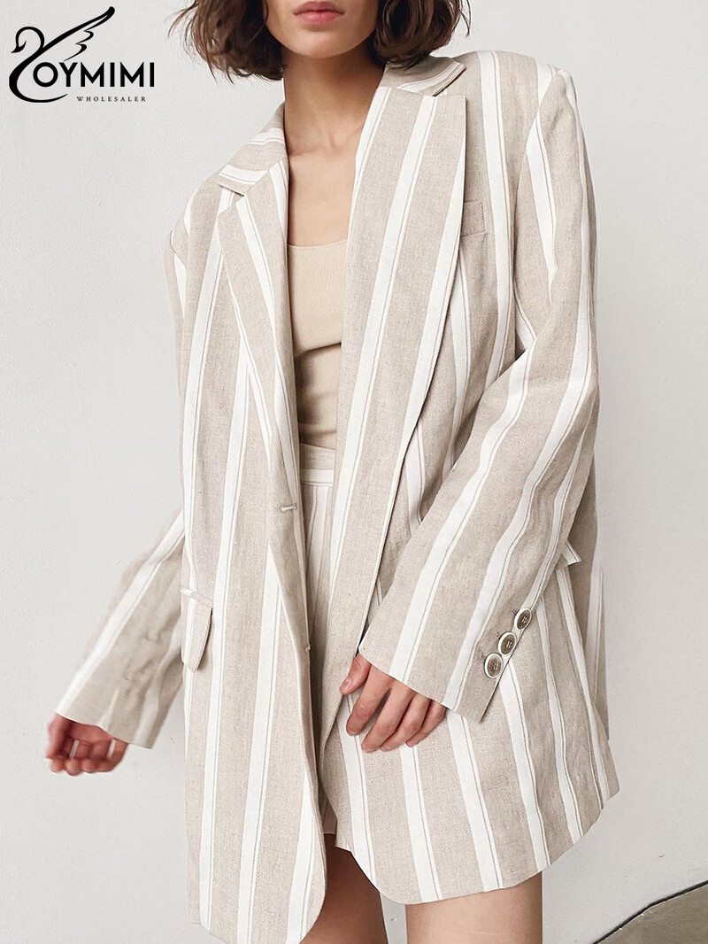 Oymimi modni široki print uredski kompleti kratkih hlača za žene Elegantni 2-dijelni sako dugih rukava s kratkim hlačama visokog struka Ženska odijela