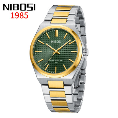 Ceas de lux pentru bărbați de marca NIBOSI Ceas de cuarț luminos din oțel inoxidabil Ceasuri de sport ocazionale impermeabile pentru bărbați reloj hombre