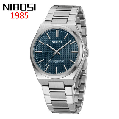Ceas de lux pentru bărbați de marca NIBOSI Ceas de cuarț luminos din oțel inoxidabil Ceasuri de sport ocazionale impermeabile pentru bărbați reloj hombre