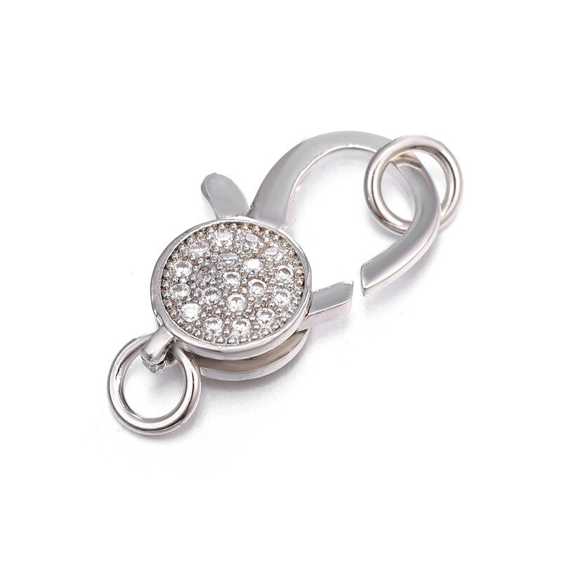 Prekogranični popularni DIY dodaci za nakit Bakrena mikro popločana kopča Cirkon Jastog privjesak za ključeve Dvostruki privjesak Kopča Dodaci za kopču za nakit