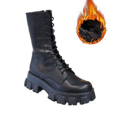 Nove srednje čizme Ženske jesenske zimske modne ženske cipele Chelsea s patentnim zatvaračem Botas Mujer čizme Sportske ženske cipele s petom