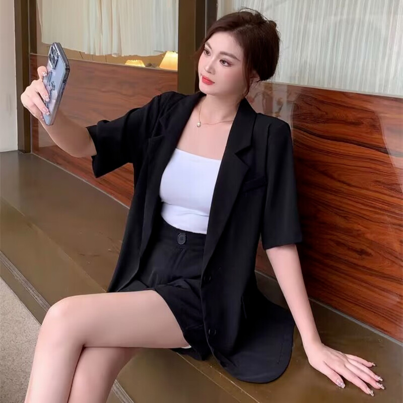 2-dijelna odjeća Ljetni komplet 2024. od dva modna komada za žene Široki jeftini ženski kompleti koji se podudaraju Odijela Kratke hlače Novo u promociji