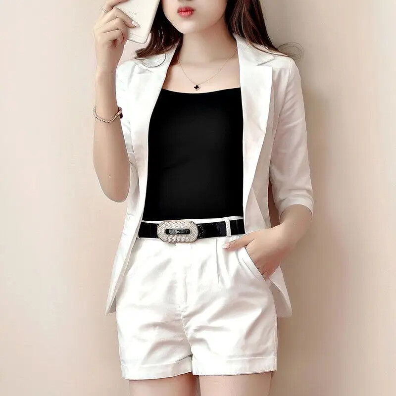 2024 novi ženski sako odijela s hlačama Komplet od 2 komada Uredske dame Elegantne ležerne jakne + široke hlače Svečano odijelo Femme Clothes T998