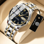 2024. Novi luksuzni poslovni sat PENGAGAR, vodootporan muški sat, svijetleći datum, četvrtasti kvarcni muški sat od nehrđajućeg čelika reloj hombre