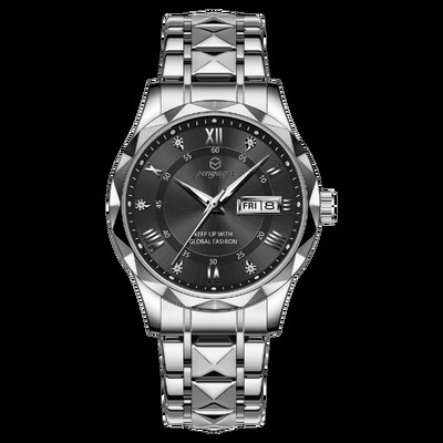 2024. Novi luksuzni poslovni sat PENGAGAR, vodootporan muški sat, svijetleći datum, četvrtasti kvarcni muški sat od nehrđajućeg čelika reloj hombre