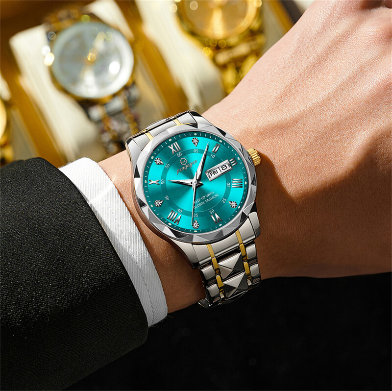 2024. Novi luksuzni poslovni sat PENGAGAR, vodootporan muški sat, svijetleći datum, četvrtasti kvarcni muški sat od nehrđajućeg čelika reloj hombre