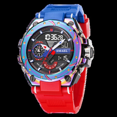 Spordikellad veekindel SMAEL meeste käekell Military Army Sinine Stopper Week Display Clocke 8060 Moodne kvartskäekell meestele