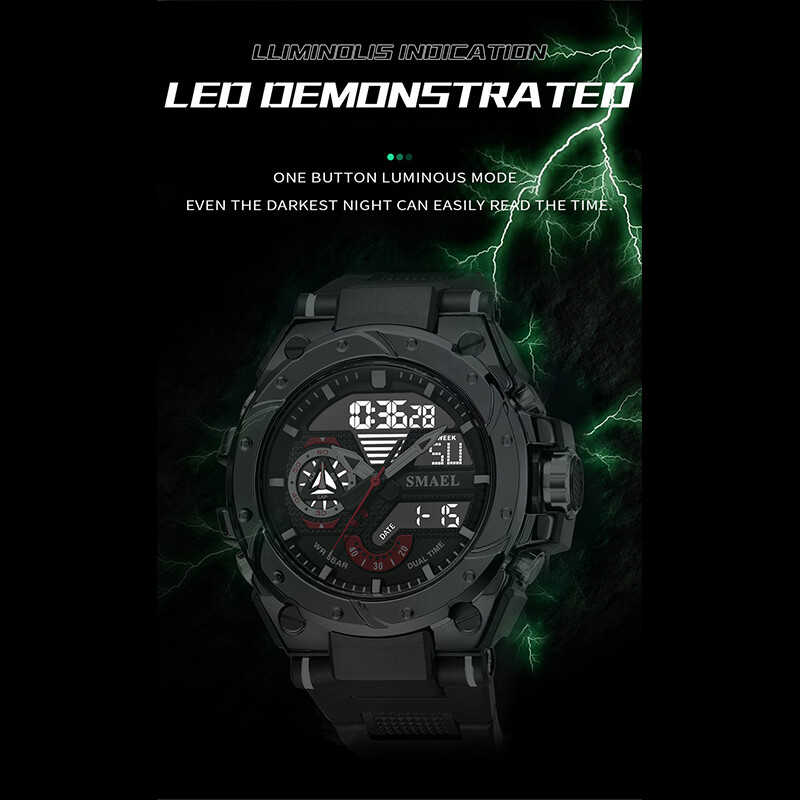 Spordikellad veekindel SMAEL meeste käekell Military Army Sinine Stopper Week Display Clocke 8060 Moodne kvartskäekell meestele