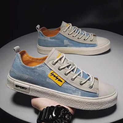 Modne plave platnene tenisice Muške traperice protiv neugodnih mirisa Muške tenisice Muške traper mokasine Tenisice Studentske dječačke natikače