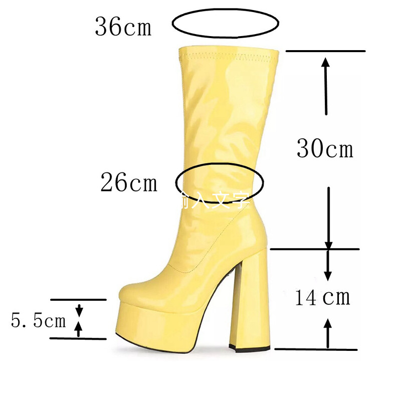 Marka SIMLOVEYO INS, luksuzne dizajnerske platforme, visoke potpetice, lakirane kožne čizme do sredine teleća, tamnocrvene boje, patentni zatvarač Goth, velika veličina 43