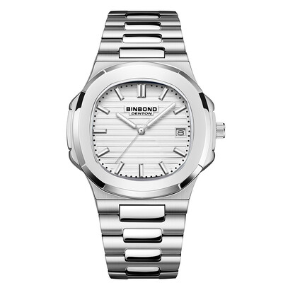 BINBOND Luksuzni muški kvarcni sat vrhunske marke Vodootporni datum Muški sat od nehrđajućeg čelika Poslovni muški satovi Relogio Masculino