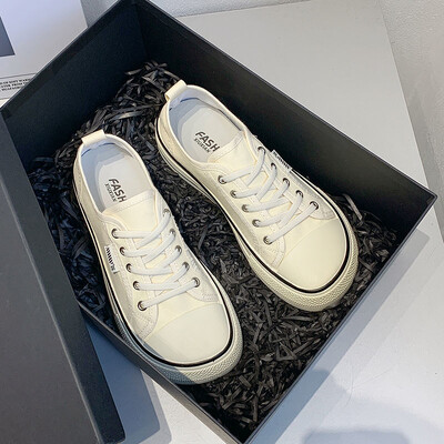 Ženske klasične crne platnene cipele Proljetne ravne cipele Studentske tenisice Djevojačke Skateboard Vulkanizirane tenisice Ženske 2023 Zapatillas