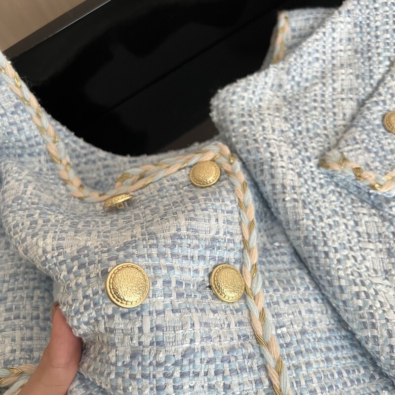 Elegantni šik vintage kompleti od tvida Ženska odjeća Skraćene majice s puf rukavima i dvodijelnim kopčanjem + asimetrična mini suknja Dvodijelni odijela