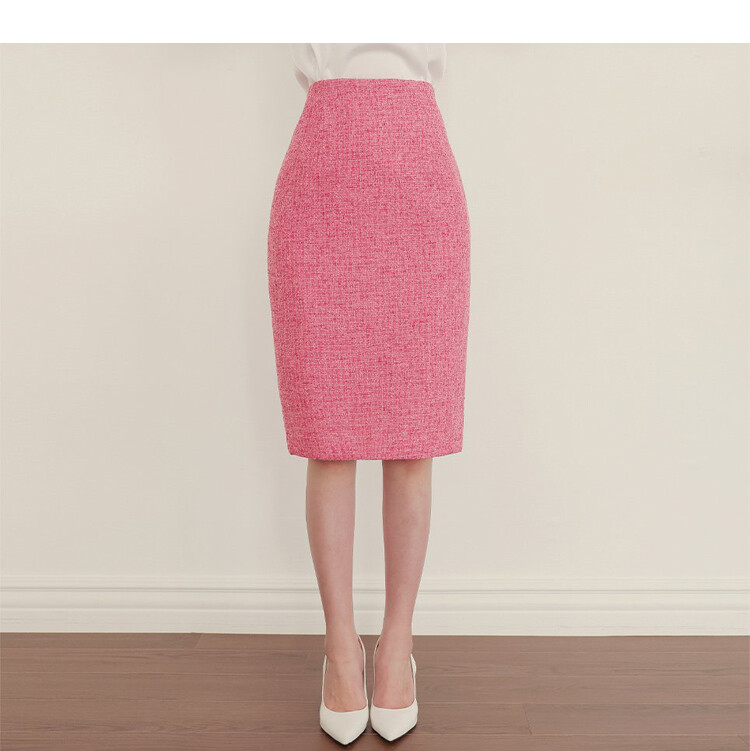 Korejsko modno odijelo od tvida, jesenski sako s jednorednim kopčanjem, kaput s V izrezom + dvodijelni komplet suknje s pencil džepovima visokog struka, ženska odjeća