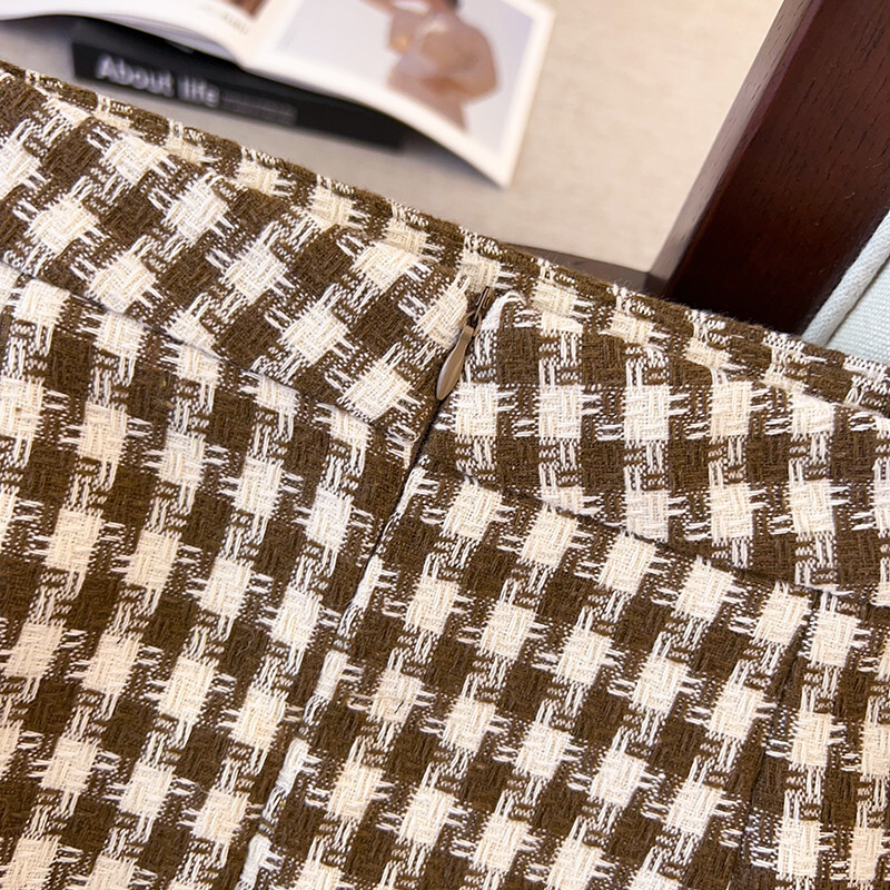 Ženski 2-dijelni set od tvida Modni vintage jednoredni široki vuneni sako Kaput i mini suknja Odijela Jesen Zima Ženski uredski setovi