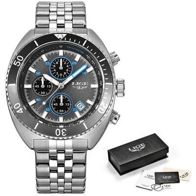 LIGE 2024 Ceas de lux de top pentru bărbați Ceasuri de cuarț pentru bărbați Ceas luminos impermeabil pentru bărbați, cronograf, cu dată, ceas de mână sport