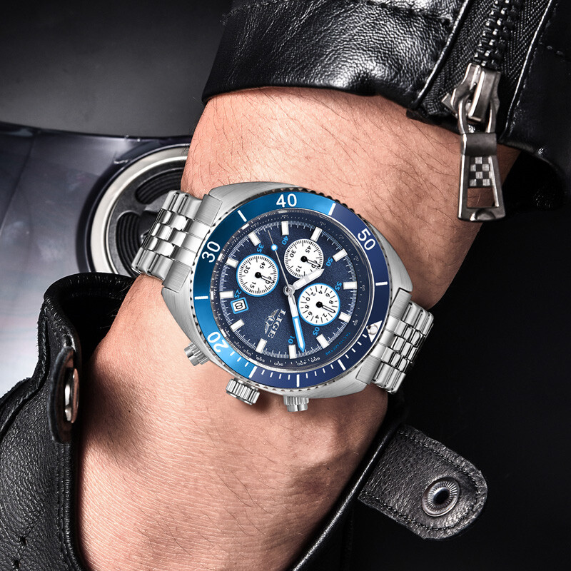 LIGE 2024 Ceas de lux de top pentru bărbați Ceasuri de cuarț pentru bărbați Ceas luminos impermeabil pentru bărbați, cronograf, cu dată, ceas de mână sport