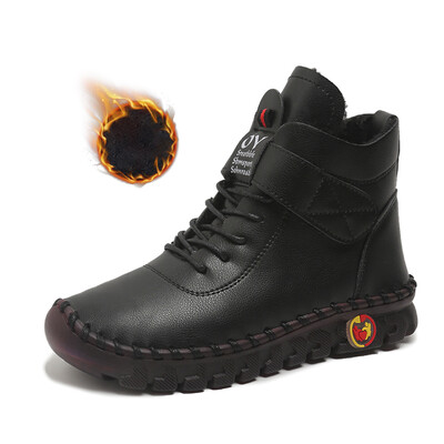 Γούνινες γυναικείες μπότες Χειμερινές μπότες αστραγάλου Κλωστή ραπτικής μαμάς βαμβακερά παπούτσια για γυναίκες 2023 Νέα αδιάβροχη κοντή μπότα χιονιού Botas Mujer