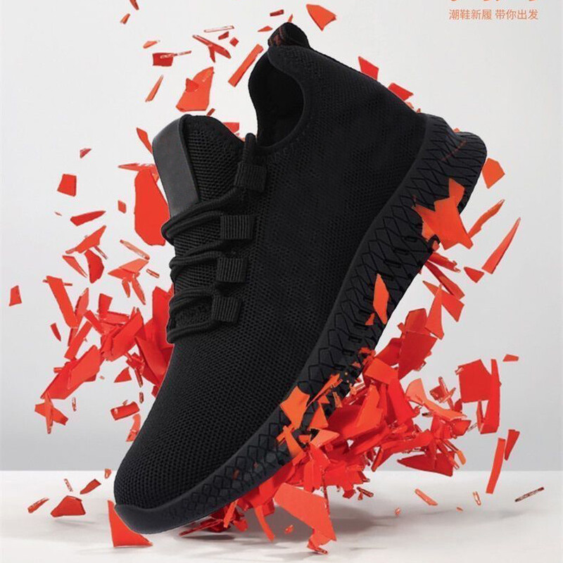 Ženske prozračne neklizajuće platforme, modne jesenske nove cipele za slobodno vrijeme 2022. Korejske tenisice za trčanje Crne tenisice Cipele za žene