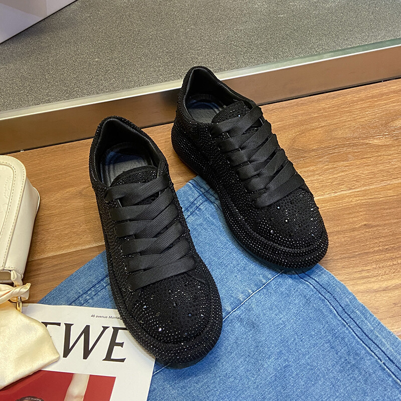 2023 ΝΕΑ Γυναικεία Αθλητικά Παπούτσια με Sparkles Παπούτσια Luxury Platform Sport Trainers Rhinestone Fashion Casual Sneaker