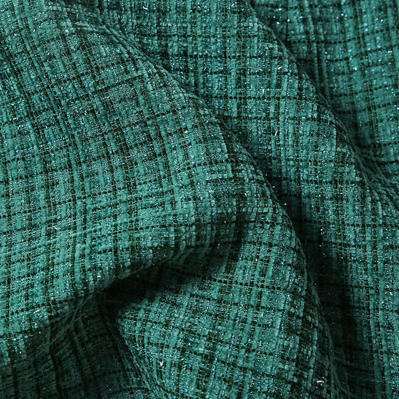 Naiste tviid 2-tk komplekt roheline pikkade varrukatega revääriga jope+camisole seelik 2024 uus sügis/talv väikese lõhnaga stiilikomplekt