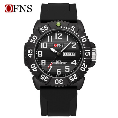 OFNS Luksuzni kvarcni sat vrhunske marke za muškarce Vodootporni satovi od nehrđajućeg čelika Klasični poslovni tjedni datum Muški ručni sat