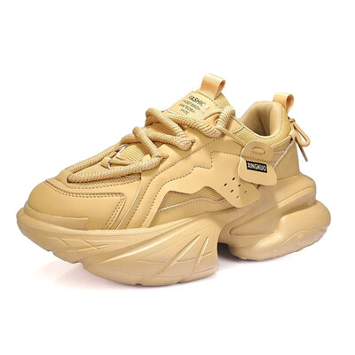 Пролетно-есенни модни дишащи мъжки маратонки 2023 г. Нови мъжки вулканизирани обувки с връзки и повишена дебела подметка Tenis Masculino