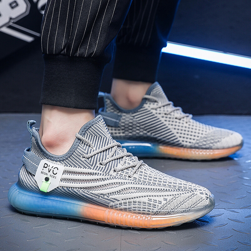 Uued suured meeste vabaajajalatsid võrkpind hingav paksu tallaga tossud meeste libisemiskindlad mood meeste vulkaniseeritud kingad pässid