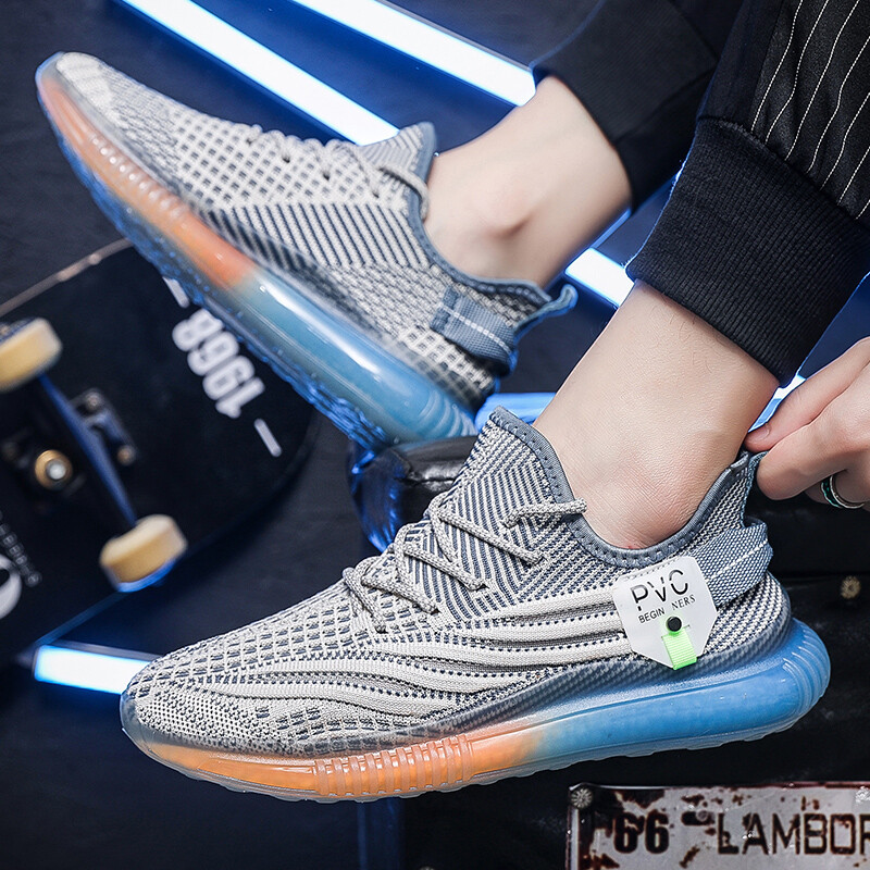 Uued suured meeste vabaajajalatsid võrkpind hingav paksu tallaga tossud meeste libisemiskindlad mood meeste vulkaniseeritud kingad pässid