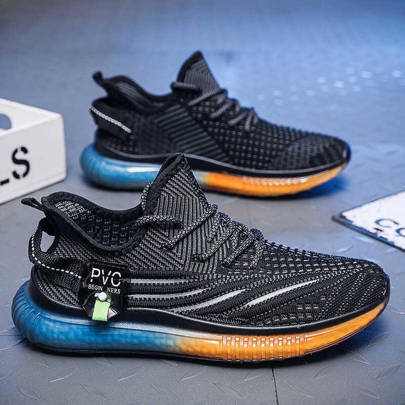 Uued suured meeste vabaajajalatsid võrkpind hingav paksu tallaga tossud meeste libisemiskindlad mood meeste vulkaniseeritud kingad pässid