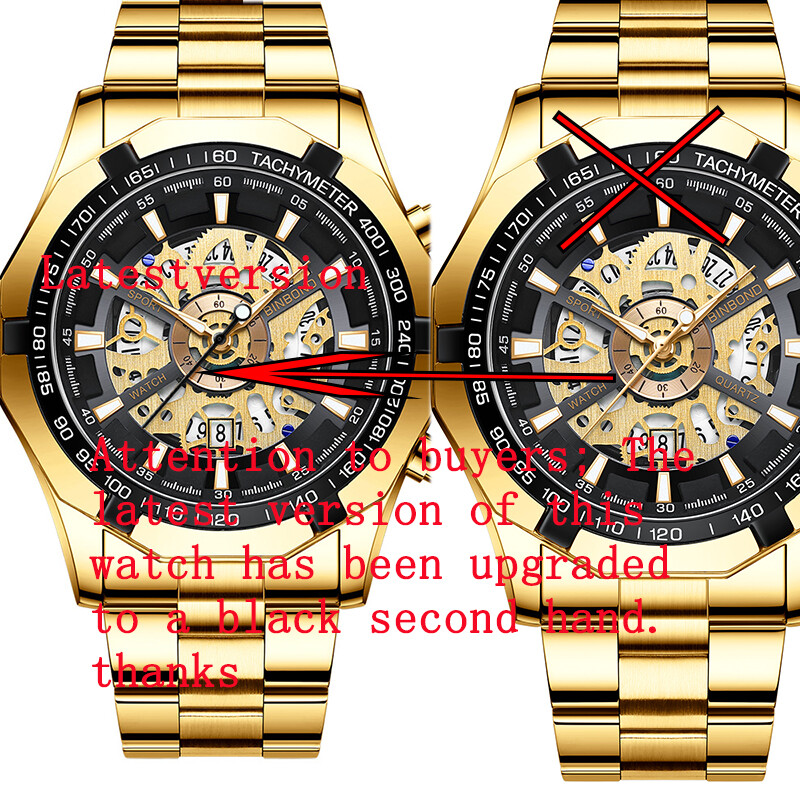 BINBONG Poslovni muški satovi Vodootporni kalendar Svjetleći modni kvarcni sat za muškarce Muški sat od nehrđajućeg čelika Reloj Hombre