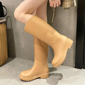 Modne svestrane ženske duge kišne čizme Vodootporne neklizajuće vanjske cipele Udobne gumene cipele Tople
