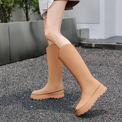 Modna ženska gornja odjeća Visoke čizme za kišu Duge cipele za vodu Protuklizne Otporne na habanje Za radnu kuhinju