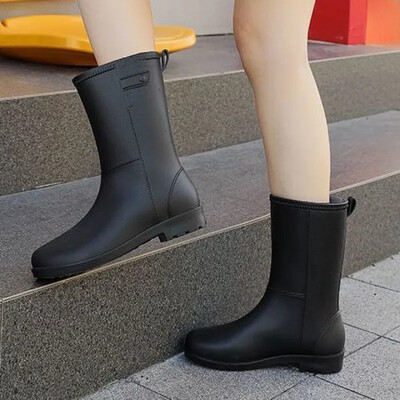 Modna ženska gornja odjeća Visoke čizme za kišu Duge cipele za vodu Protuklizne Otporne na habanje Za radnu kuhinju