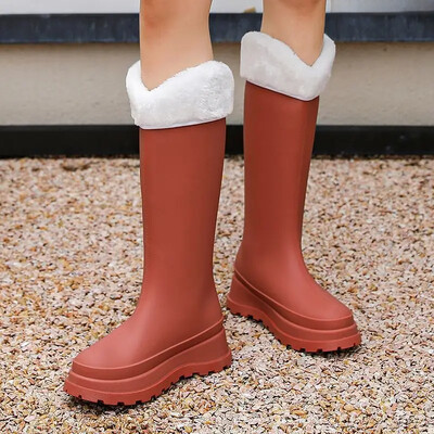 Modna ženska gornja odjeća Visoke čizme za kišu Duge cipele za vodu Protuklizne Otporne na habanje Za radnu kuhinju