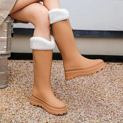 Modna ženska gornja odjeća Visoke čizme za kišu Duge cipele za vodu Protuklizne Otporne na habanje Za radnu kuhinju