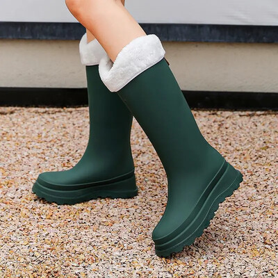 Modna ženska gornja odjeća Visoke čizme za kišu Duge cipele za vodu Protuklizne Otporne na habanje Za radnu kuhinju