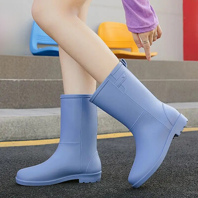 Modna ženska gornja odjeća Visoke čizme za kišu Duge cipele za vodu Protuklizne Otporne na habanje Za radnu kuhinju