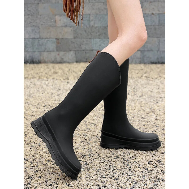 Modna ženska gornja odjeća Visoke čizme za kišu Duge cipele za vodu Protuklizne Otporne na habanje Za radnu kuhinju