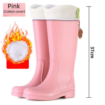 Slim Fit High Tube välistingimustes naiste vihmasaapad Moodsad köök libisemisvastased veekindlad vihmasaapad naistele