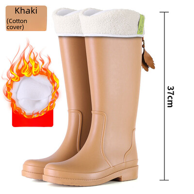 Slim Fit High Tube välistingimustes naiste vihmasaapad Moodsad köök libisemisvastased veekindlad vihmasaapad naistele